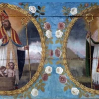 Peinture dans la chapelle de Commeire Chapelle7