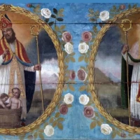 Peinture dans la chapelle de Commeire Chapelle7